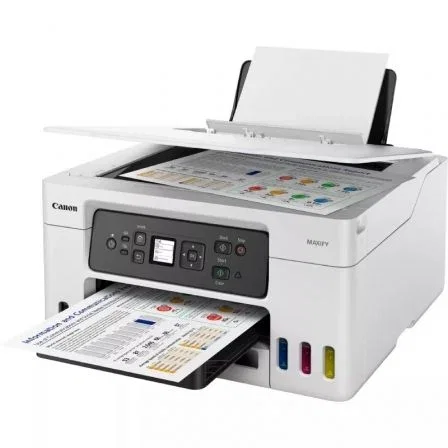 Canon MAXIFY GX3050 5777C006 - Impresora Multifunción con depósitos MegaTank rellenables, WiFi doble banda, impresión a doble cara automática, color Blanco